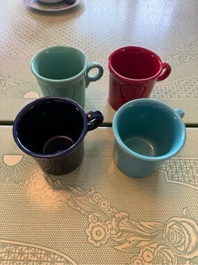 Fiestaware Dining Mugs - Set of 4 (Red, Navy, Teal, Aqua)